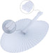 Pangda 24 Pack Folding Round Paper Fans with Plastic Handle for Wedding Favor Party Bag Filler