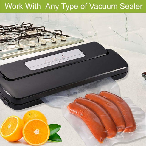 VacYaYa 200 Gallon Vacuum Sealer Bags - 11 x 16 Inch BPA Free Heavy Duty Pre-Cut Food Storage Bags for Sous Vide