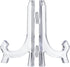 uxcell 4pcs 4.3" Easel Plate Holder, Plastic Folding Display Stand Clear for Decorative Picture Frame
