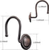 CHICTIE Bronze Shower Curtain Hooks, Oil Rubbed Decorative Shower Rings, Set of 12 Rust Resistant Hangers for Bathroom