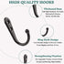 Coat Hooks-38 Pack Farmhouse Hooks with Metal Screws, Black Decorative Rustic Wall Mounted Coat Rack