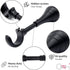Heavy Duty Curtain Rod Brackets for Wall, 6 inch Extra Long Holder for Heavy Curtains, for 3/4 to 1 inch Rods, Set of