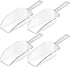 Hestya 4 Pcs Multi Purpose Clear Plastic Scoops for Candy Buffet, Kitchen, Ice Food