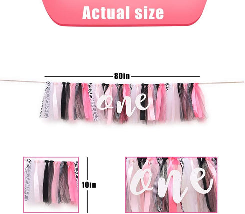 WAHAWU 1st Cow High Chair Banner - High Chair Banner First Birthday, Farm Highchair Banner, One High Chair Banner