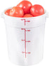 Restaurantware-Met Lux 4 Quart Food Storage Container, 1 White Container - Lids Sold Separately, Red Volume Markers