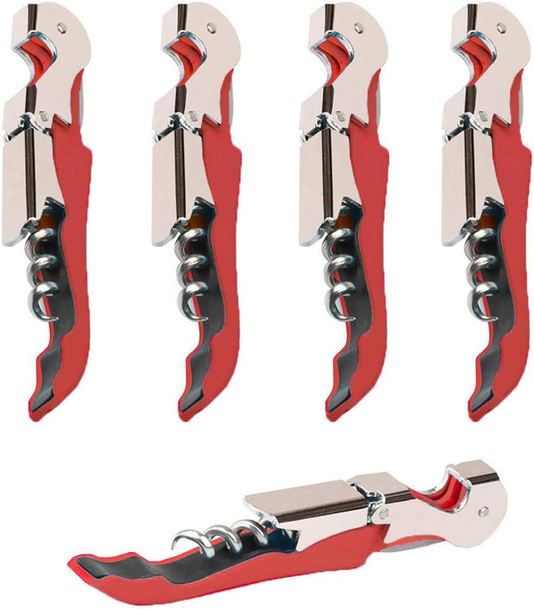 Professional Waiter Corkscrew Wine Openers Set, 4 PCS, Heavy Duty Stainless Steel Hinges for Bartenders