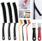 Hard Bristle Crevice Cleaning Brush, 8Pcs Multifunctional Tools for Household Use, Black