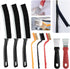 Hard Bristle Crevice Cleaning Brush, 8Pcs Multifunctional Tools for Household Use, Black