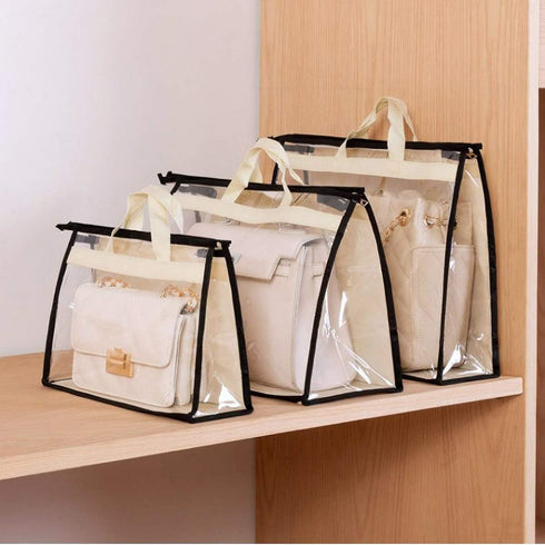 CINPIUK Clear Handbag Storage Bags, XL Purse Organizer for Closet, Zipper Hanging Storage Bag
