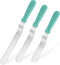 U-Taste Icing Spatula Set with 6", 8", 10" Blade, 18/0 Stainless Steel Angled Cake Decorating Spatula Set of 3