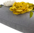 JWH Decorative 3D Flower Throw Pillow Cover, Handmade Floral Accent Pillowcase, 12x20 Inches, Gray Yellow for Sofa