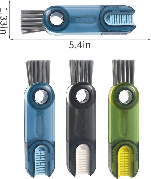 3 in 1 Cup Lid Gap Cleaning Brush Set, Multifunctional Insulation Bottle Cleaning Tools, Tiny Silicone Cup Holder