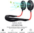 iHip Portable Hanging Neck Fan, Personal Fan, Around Neck Fan, Rechargeable Wearable Mini USB 2000mAh Fans, Outdoor, Sports (Black) by iHip