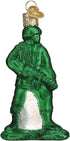 Old World Christmas Glass Blown Ornament, Green Army Man for Christmas Tree