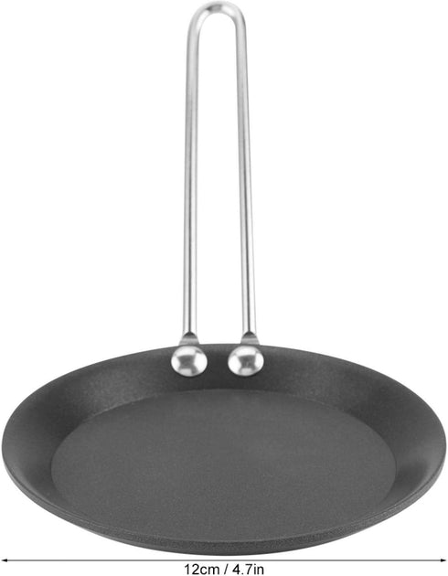 Zerodis Mini Egg Pan, Nonstick Omelet Pan Household Pancakes Frying Skillet for Home Kitchen Camping Cookware(Steel handle) by Zerodis