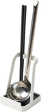 YAMAZAKI Home Ladle Holder, Lid Stand for Utensils in Kitchen, Steel, Water Resistant, White