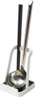 YAMAZAKI Home Ladle Holder, Lid Stand for Utensils in Kitchen, Steel, Water Resistant, White