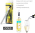 3 in 1 Wine Chiller Wine Bottle Cooler Stick Stainless Steel Freezer with Aerator & Pourer Decanter for Whiskey Cocktails Beers