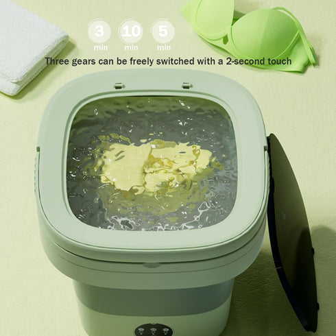 Updated Model Portable Washing Machine, Mini Foldable Washer 10L Capacity for Baby Clothes, Travel