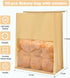 Pack of 50 Paper Bread Bags, Large Bakery Storage Bags with Window for Home Sourdough Bread Packaging