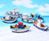6 HYSTYLE Pcs Mediterranean Style Miniature Dollhouse Boat Fairy Garden Miniature Boats Model Figurines Cake Topper