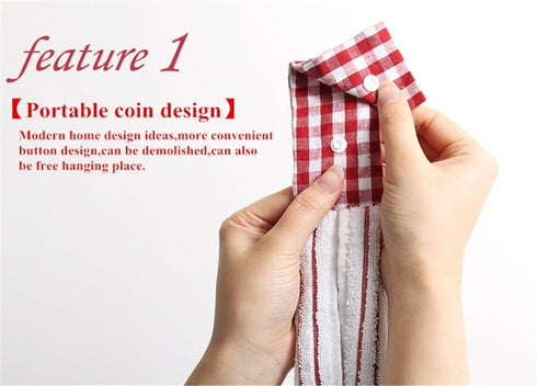 Vimeet 2 Pcs Kitchen Cotton Classical Striped Towel/Absorbent Towel/Hanging Towels/Hand Towel,Blue Stripes