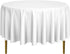 90" Round Premium Tablecloth by Lann's Linens for Wedding/Banquet/Restaurant - White