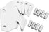 Universal Wood Rail Hook Plates for Footboard Frame, Replacement Wooden Bed Frame Bracket (Set of 4)