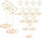 12pcs Gold-Star Shaped Table Number Holders, 3.35 inch Place Card Stands for Wedding, Party, Birthday