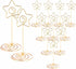 12pcs Gold-Star Shaped Table Number Holders, 3.35 inch Place Card Stands for Wedding, Party, Birthday