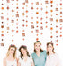 Rose Gold Number 21 Circle Dot Twinkle Star Garland Kit for Girls 21st Birthday Decoration, Metallic Hanging Streamer