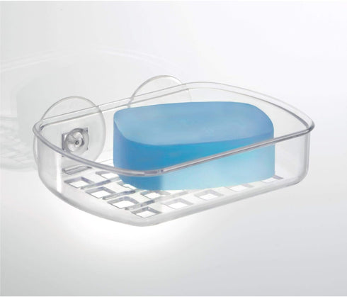 5.25" 4" 2", Clear,19600 iDesign BPA-Free Plastic Suction Bar Soap Dish - x x