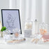 SheeChung Clear Acrylic Vanity Tray, 2 Pack, 9.65 in x 4.5 in x 0.79 in, Sturdy Countertop Sink Tray Dispenser