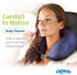 Cloudz Dual Comfort Microbead Airplane Travel Neck Pillow, Bright Pink, Soft Plush & Cool Spandex
