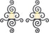 OYEFLY 2 Pcs Metal Wall Candle Sconces,Black Elegant Swirling Wall Decorations (Black)
