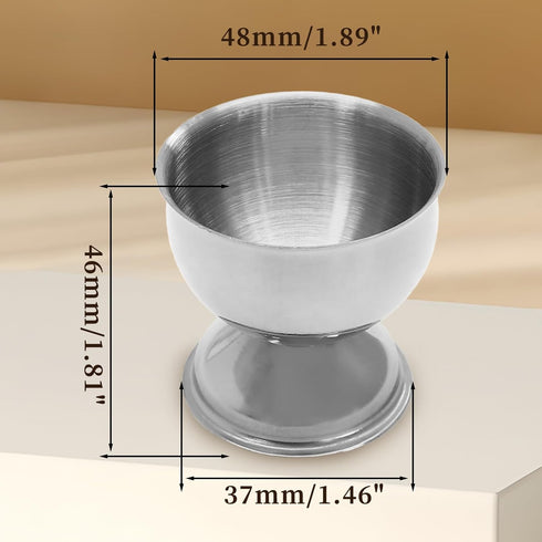 2 Bonsicoky Pcs Silver Egg Cups - Stainless Steel Egg Holder - Egg Tray Kitchen Tool for Soft & Hard Boiled Eggs