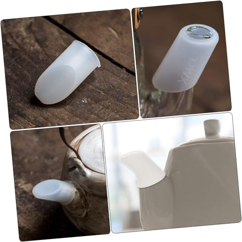 Housoutil Teapot Spout Silicone Covers, 1 Set Teapot Protectors, Spout Cover and Sleeve for Kettle Supplies