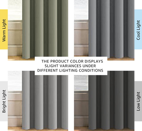 H.VERSAILTEX Blackout Room Darkening Thermal Insulated Grommet Curtains, Dove Gray, 1 Panel, 52" x 96"