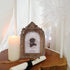 SIKOO Vintage Mini Picture Frame 2.5 × 3.5, Antique Small Ornate Table Top Wall Mounting Photo Frame - Bronze Gold