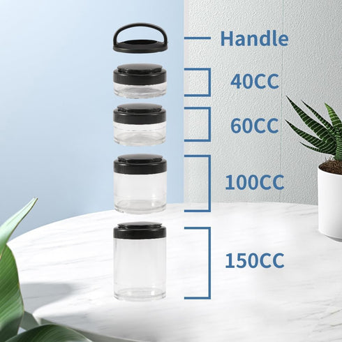 Saycker Portable Stackable Snack Container Nut Box, Snack Storage Jars and Portion Control, Food Storage Container