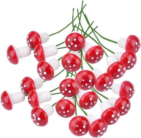 yueton Pack of 100 Mini Foam Mushroom for Garden Ornament Flower Pots Bonsai