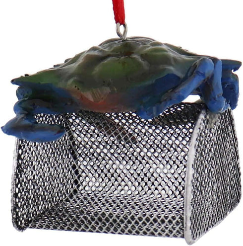 Kurt Adler Blue Crab Ornament with Wire Cage - Decorative Charm