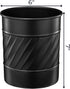 Monarch Abode 39177 Metal Handcrafted Wave Embossed Caddy, Kitchen Interior Organizer for Utensils, Crock for Cooking Utensils, Multipurpose, Large Utensil Holder, Matte Black