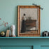 uoyien Vintage Danish Canvas Wall Art, Woman Reading Portrait Oil Painting, 12x16in Unframed Dark Academia Aesthetic
