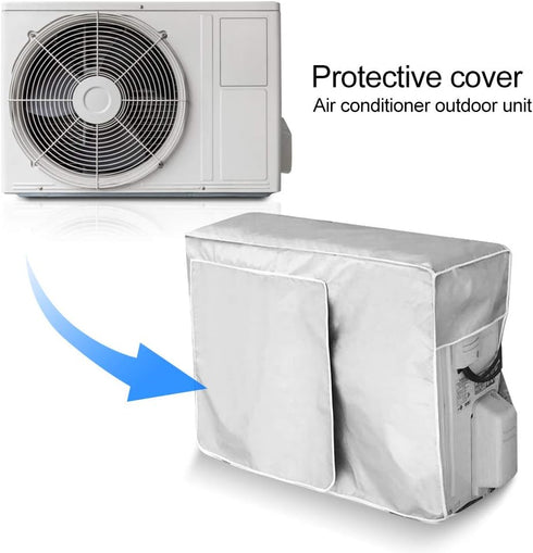 Air Conditioner Covers for Outside Units - 35 x 12 x 24 in, Waterproof Dustproof with Vent Hole