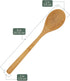 BambooMN 8" Reusable Solid Bamboo Deluxe Dinner Spoon - 10 pcs