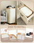 75L Laundry Hamper with Wheels, Large Clothes Hamper with Removable Inner Bag, Collapsible Dirty Clothes Basket