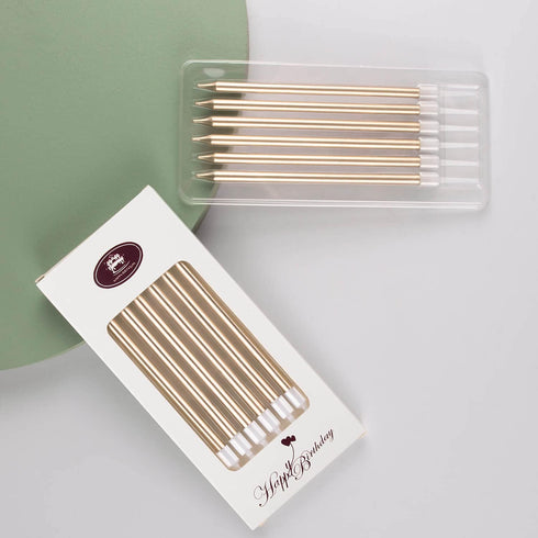 BEAN LIEVE 24-Count Birthday Candles - Long Thin Slow Burning Cake Candles for Birthday and Wedding Decoration