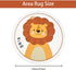 4ft, ABREEZE Faux Wool Kids Play Mat Animal Round Area Rug Soft Plush Non-Slip Carpet for Bedroom Living Room Kids