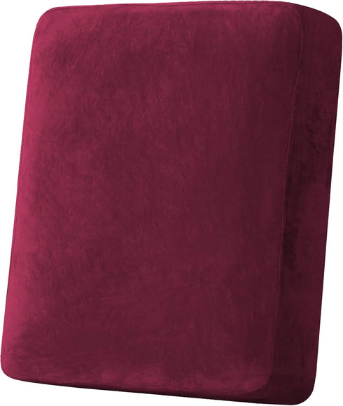H.VERSAILTEX Velvet Stretch Couch Cushion Cover, Plush Slipcover for Chair Cushion, Furniture Protector Sofa Cover (1